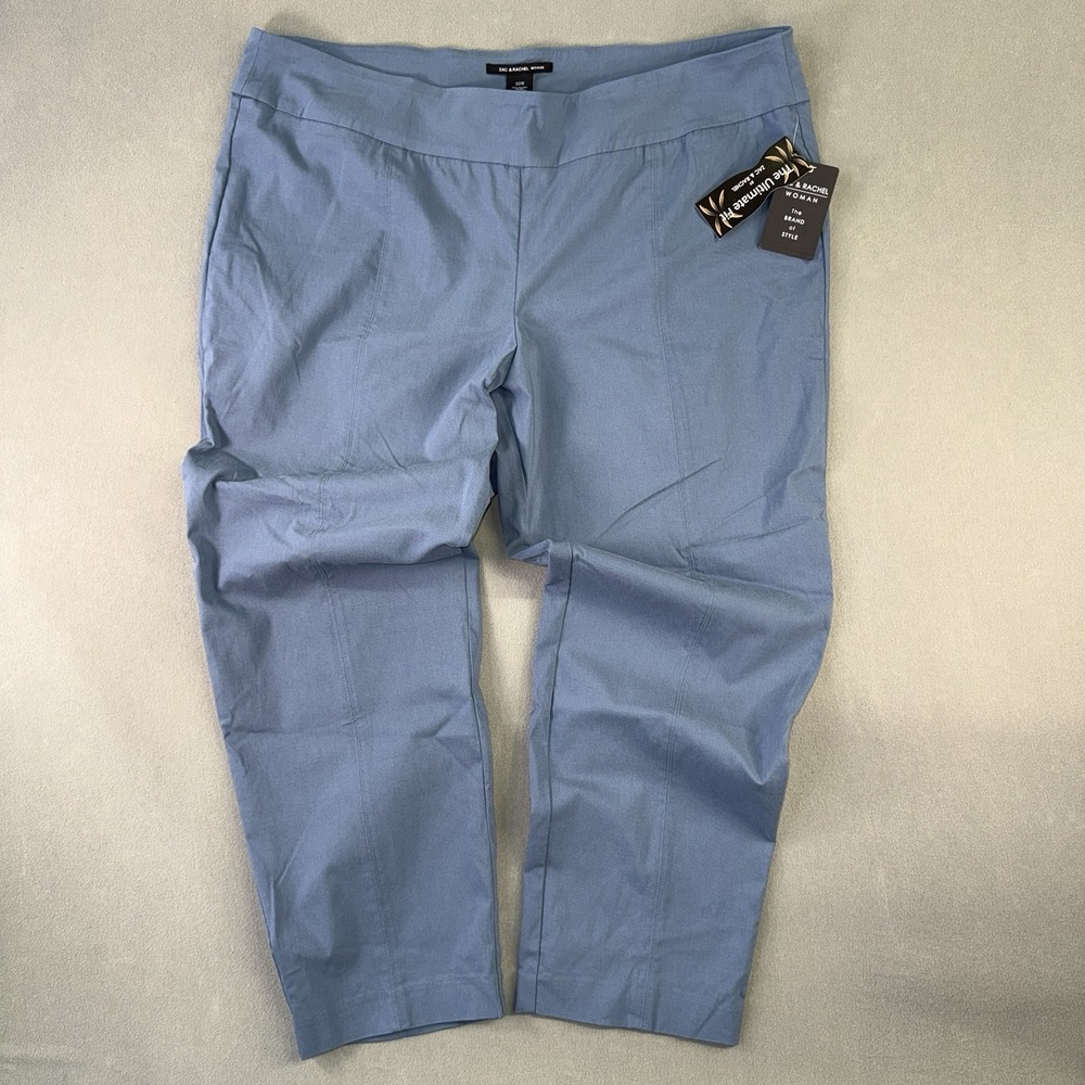 Women's Zac & Rachel Ultimate Fit Tummy Control Pants Copen Blue Size‎ 22W